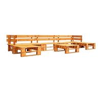 WHOPBXGAD Set de Muebles de palets de jardín 6 Piezas Madera marrón mielsillas terraza Exterior Muebles Jardin Exterior Conjunto Mesa y sillas Jardin Mesa y sillas terrazaDiseñado para JARDÍN