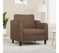 WHOPBXGAD Sillón de Tela Marrón 60 cm Sofá Individual Moderno para Sala de Estar con Estructura Metálica Estable, Acolchado Grueso Cómodo y Diseño Atractivo para Relajarse y Ver Televisión