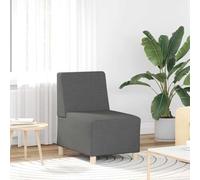WHOPBXGAD Sillón Sofá Tela Gris Oscuro 55 cm, Modern Accent Chair with Polyester Fabric, Wood Frame, Compact Size for Living Room Bedroom Study Office Space, Comfortable Seating 110kg Capacity