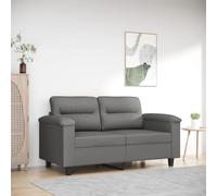 WHOPBXGAD Sofá 2 Plazas Microfibra Gris Oscuro 120 cm, Moderno Sillón Tapizado para Sala de Estar, Resistente a Manchas, Estructura Metálica Estable, Cómodo para Ver TV y Relajarse, Capacidad 110 kg