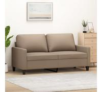 WHOPBXGAD Sofa 2 Seater Synthetic Leather Capuchino Color 140cm Living Room Modern Furniture Comfortable Durable Easy Clean Home Decor Relaxation