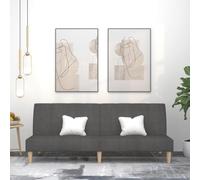 WHOPBXGAD Sofa Bed 2 Seater Convertible Guest Bed Dark Gray Fabric for Small Spaces Living Room Apartment Office with Comfortable Foam Cushion and Wood Frame