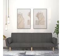 WHOPBXGAD Sofa Bed 2 Seater Convertible Guest Bed with Pillows Dark Gray Fabric for Living Room Small Space Apartment Office Modern Comfortable Durable