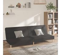 WHOPBXGAD Sofa Bed 2 Seater Convertible Guest Bed with Soft Fabric, Black Modern Furniture for Small Spaces Living Room, Bedroom and Office, Easy Assembly