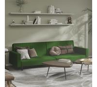 WHOPBXGAD Sofa Bed 2 Seater Dark Green Velvet Convertible Guest Bed for Living Room, Bedroom, Apartment with Wood Frame and Soft Foam Cushion