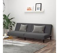 WHOPBXGAD Sofa Bed 2 Seater Velvet Dark Grey Convertible Guest Bed with Wood Frame for Living Room Small Apartment Office Space Multifunctional Furniture