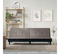 WHOPBXGAD Sofa Bed Convertible Adjustable Backrest Taupe Gray Fabric Durable Comfortable Guest Room Living Space Modern Furniture for Small Apartments