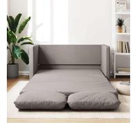 WHOPBXGAD Sofa Bed Floor 2 in 1 Convertible Taupe Gray Fabric 112x174x55 cm for Living Room Bedroom, Comfortable Seat with Extra Cushions, Sturdy Metal Frame, Foldable Guest Bed for Small Spaces