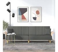 WHOPBXGAD Sofa Bed with Armrests Dark Gray Fabric Convertible Couch Bed for Living Room Guest Room, Adjustable Backrest, Thick Padding, Durable Wood Frame, Easy Assembly