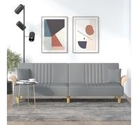 WHOPBXGAD Sofa Bed with Armrests Light Gray Fabric Convertible Sleeper Couch for Living Room Guest Bedroom Modern Comfortable Adjustable Backrest Durable Plywood Structure