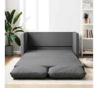 WHOPBXGAD Sofá Cama 2 en 1 Convertible Plegable para Sala Dormitorio, Cama Suelo Matrimonio Gris Oscuro 112x174x55 cm, Estructura Metal, Tela Poliéster, Fácil Montaje