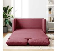 WHOPBXGAD Sofá Cama de Suelo 2 en 1 Convertible Tela Rojo Tinto 112x174x55 cm, Cama Matrimonio Plegable para Salón y Dormitorio, Estructura Metal Estable