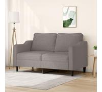 WHOPBXGAD Sofá de 2 plazas Moderno Gris Taupe 140 cm Tela Duradera Estructura Metal Robusta cómodo para Sala de Estar Comedor Relax TV Reading
