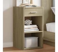WHOPBXGAD Sonoma Oak Nightstand Set of 2, Engineered Wood Bedside Table with Drawer and Open Storage, 35x34x65 cm, Modern End Table for Bedroom Living Room Study
