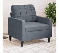 WHOPBXGAD Velvet Accent Chair 60cm Wide Dark Gray Modern Lounge Chair for Living Room Bedroom Office Reading Relaxing with Soft Comfortable Seat and Sturdy Metal Frame