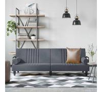 WHOPBXGAD Velvet Convertible Sofa Bed with Adjustable Backrest, Dark Gray Sleeper Couch for Living Room and Guest Room, Comfortable Upholstered Futon with Thick Padding and Armrests