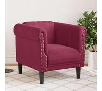 WHOPBXGAD Velvet Red Wine Lounge Chair with Soft Upholstery, Comfortable Seat for Living Room, Reading Nook, TV Watching, Modern Design with Sturdy Wood Legs, Maximum Load 110kg