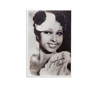 WHOPD Lienzo cuadro niña negra actriz Josephine Baker firma de moda impresión imagen moderna familia dormitorio decoración póster sin marco (50 x 70 cm, sin marco)