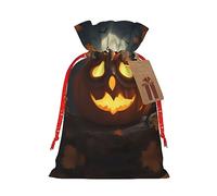 WHOPRO Juego de bolsas de regalo festivas, embalaje de regalo decorativo para Navidad, vacaciones y ocasiones especiales, búho, calabaza, feliz Halloween