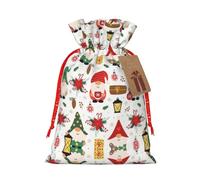 WHOPRO Juego de bolsas de regalo festivas, embalaje de regalo decorativo para Navidad, vacaciones y ocasiones especiales, bonito gnomo