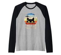 Who's There, Cool Funny Sarcastic Cats Graphic Cool Designs Camiseta Manga Raglan