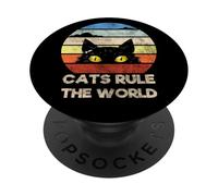 Who's There, Cool Funny Sarcastic Cats Graphic Cool Designs PopSockets PopGrip Adhesivo
