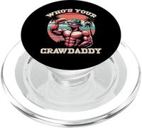 Who's Your CrawDaddy Crawfish Retro Crayfish Crawdad Dad Men PopSockets PopGrip para MagSafe