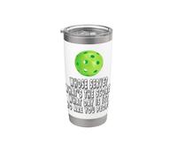 Whose Serve What is the Score Pickleball Humor Cita Vaso térmico de acero inoxidable de doble pared