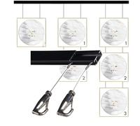 WHRAOY Rieles Invisibles para Colgar Cuadros (con Cubierta), Kit para Colgar Arte, Riel Recortable, con Cable De Acero Y Gancho, Carga Máxima: 80 Kg, para Paredes De Pósteres,2m/6.6ft,100cm