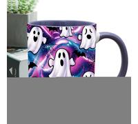 Whrcy de efecto 3D, taza de Halloween con asa - Taza de café de cerámica con efecto 3D con mango de 400 ml | Novedad Photobooth Props taza para beber en casa para café, té, chocolate caliente