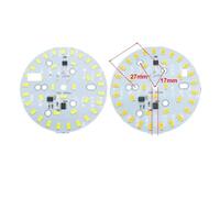 WHRLQXM 5 Pieces AC220V LED Module SMD5730 3W 5W 7W 10W 12W 15W 18W 24W Aluminum Lamp PCB with Smart IC Driver Light Source Warm/White(White-6500K,15W-80mm)