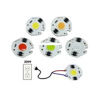 WHRLQXM 5pcs 3W 5W 7W 10W 12W LED Lamp COB Chip 220V Input Smart IC Driver Fit For DIY Cold White/Warm White LED Spotlight Floodlight(Blau,3W)