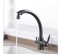 WHSY127 3-in-1 Kitchen Tap with Filtered Water Option for Home and Restaurant Use - Black Beautiful