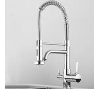 WHSY127 3-Way Swivel Brass Faucet for Kitchen Sink, Dual Outlet, and Multi-Functionality Beautiful