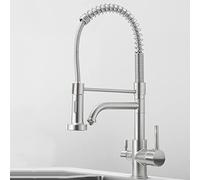 WHSY127 3-Way Swivel Brass Faucet for Kitchen Sink, Dual Outlet, and Multi-Functionality Beautiful