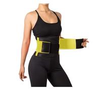 WHSY127 Back Brace Waist Decompression Belt Spine Breathable Support Corset Lumbar Support(Yellow,XL) Beautiful