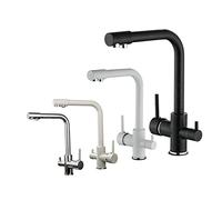 WHSY127 Black Brass Kitchen Faucet with Filtration Point Sprayer - Style Beautiful