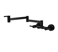 WHSY127 Black Brass Kitchen Faucet with Swing Arm Double Hole Mixer for Sinks and Kitchens Beautiful