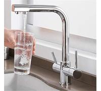 WHSY127 Black Solid Brass Kitchen Faucet with Filter Beige Finish Stylish Upgrade for Contemporary Kitchens Beautiful