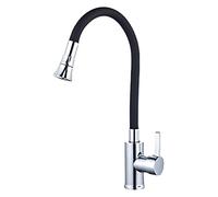 WHSY127 Chrome Hot Cold Water Mixer Tap with Pull Down Sprayer, for Easy Installation - Kitchen Faucet Beautiful