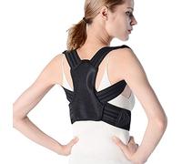 WHSY127 Corrector Brace Adjustable Brace,Back Shoulder Lumbar Waist Support Belt to Reduce and Neck Pains Men Women Back (Color Size : Medium) (Black Small) Beautiful
