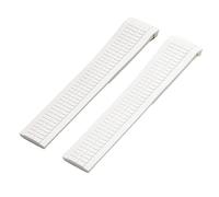 WHSY127 Elegant Metal Pins Watch Band 21mm Rubber Strap Beautiful