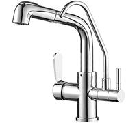 WHSY127 High-Performance Ceramic Valve Faucet for Kitchen Sink with Dual Spouts and Water Filter Beautiful