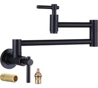 WHSY127 Kitchen Faucet with Pull Down Sprayer - Solid Brass Matte Black Finish (Bronze) for Home Beautiful