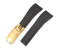WHSY127 Luxurious Metal Pins Watch Belt, 21mm Rubber Band - Elegant & Comfortable Beautiful