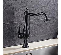 WHSY127 Premium Commercial Kitchen Faucet ° Swivel Brass Sink Mixer Black Single Hole Pull Down Tap Nickel Finish Ideal for Kitchens Beautiful