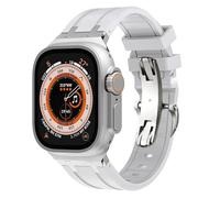 WHSY127 Premium Silicone Sports Watch Band for Ultra Series iWatch 4 SE, 42mm - Butterfly Buckle Included Beautiful