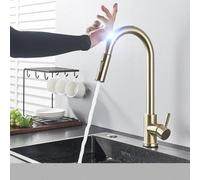 WHSY127 Pull out Touch Kitchen Faucet with Pull-out Sprayer for Black, Brushed Nickel/Gold Beautiful