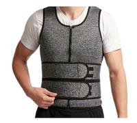 WHSY127 Support Back Body Shaping Waist Trainer Gym Fitness Double Belt Sauna Vest Breathable Sweat Support(G,L) Beautiful