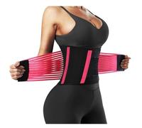 WHSY127 Support Back Waist Trainer For Weight Loss Sweat Belt Trimmer Corset Tummy Control Support(Pink,3XL) Beautiful
